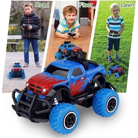 Thedttoy Voiture Télécommandée Jaune - 2,4 GHz, Maniable, ABS - Cadeau 2-4 Ans Garçon/fille