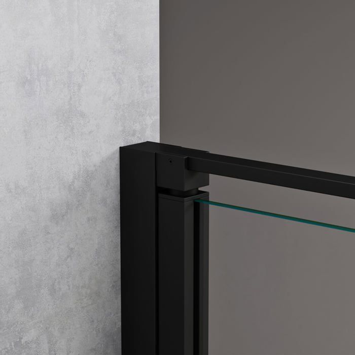 vidaXL Paroi de douche 90x195 cm Verre ESG dépoli Noir - Accessoires
