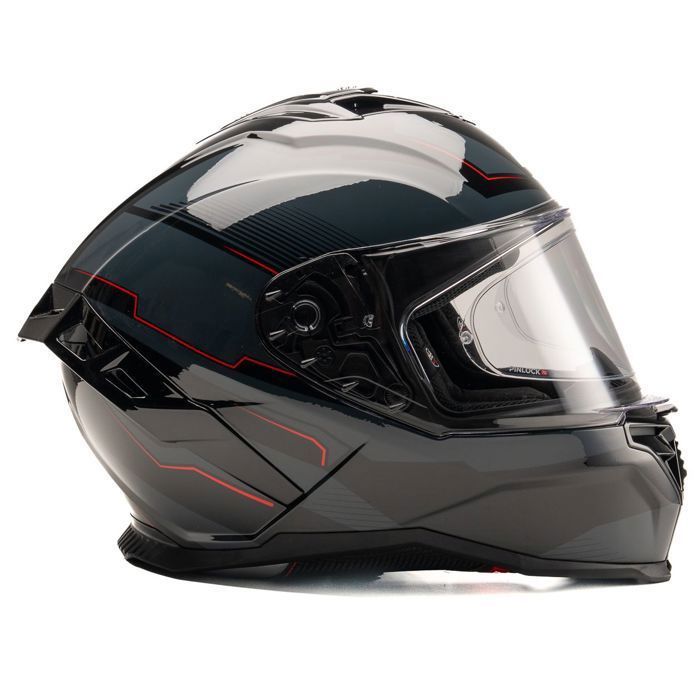 MOTOBLOUZ Casque Intégral HYPERION TECH Black/Grey/Red | ECE 22.06 ...