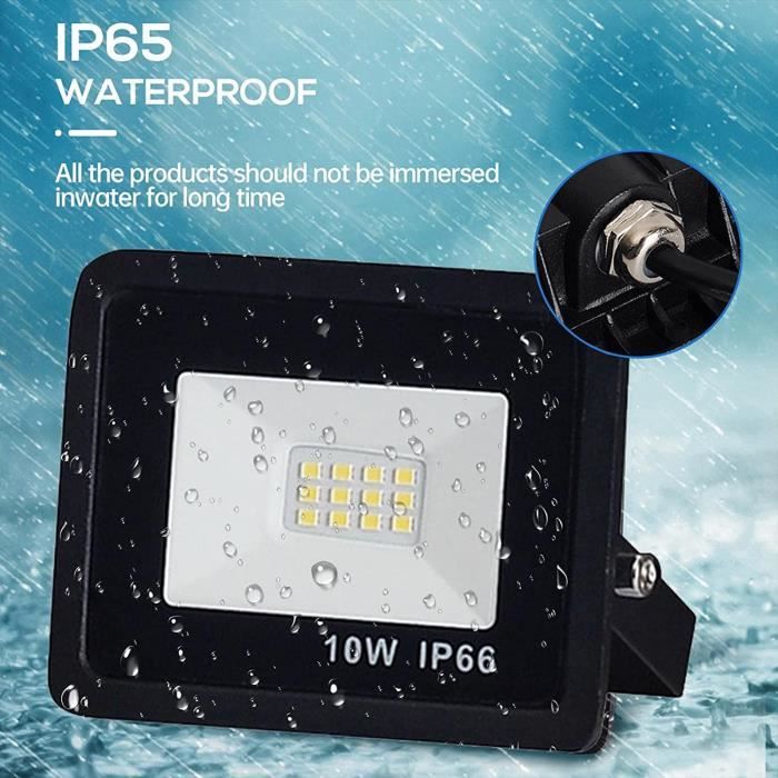 Projecteurs LED à l'extérieur Spot éclairage de sécurité extérieurs  étanches IP66 pour jardin garage 5X10W blanc froid