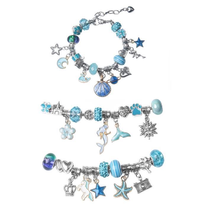 Ensembles de perles de bricolage pour enfants pour bracelets, colliers,  bricolages d'art et kits de fabrication de bijoux pour filles