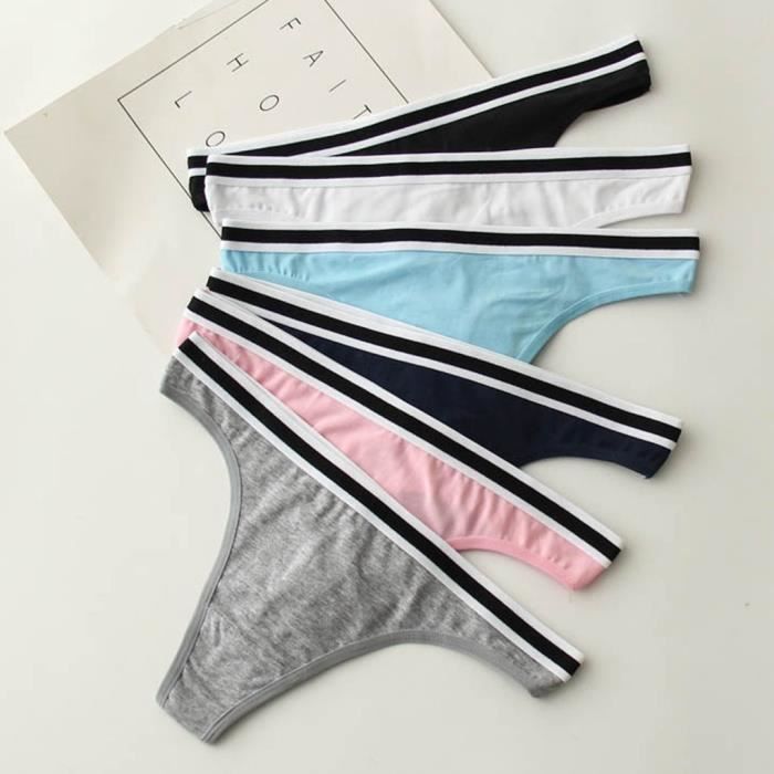 String Tanga Pour Femme Coton Taille Plus Taille Basse Nouvelle Mode Sexy Noir Noir Cdiscount Pret a Porter