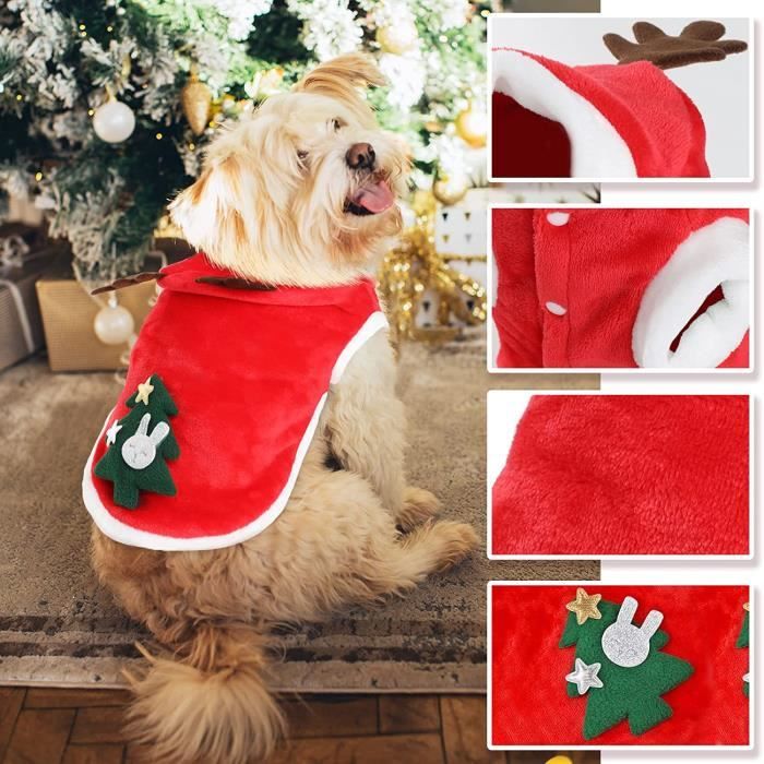 Vetements de Noel pour Chien Deguisement Chat Noel Costume Noel Chien Manteau Chien Noel pour Chihuahua Caniche Yorkshire Chiot M Cdiscount