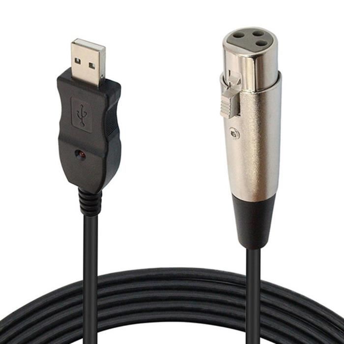 Cordon de câble adaptateur USB XLR Câble adaptateur de liaison