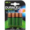 Duracell - Pile Rechargeable - AA x 4 - 2500 mAh (LR6) A510-0