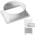 Blanc Adaptateur Tuyau Climatiseur Mobile, Raccord Tuyau Climatiseurs Mobile 15 cm, Interface de Tuyau de Conduit A