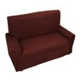 Atyhao housse de canapé 2 places New Hot 7 Solide Pure Color Lounge Couch Housse de canapé extensible 2 places marron-0