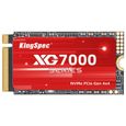 Disque SSD Interne - KingSpec - XG 7000 Series - 512 Go - M.2 M Key 2242 PCIe Gen4 x 4 NVME 1.4, Jusqu'a 7000 Mo-s en Lecture-0