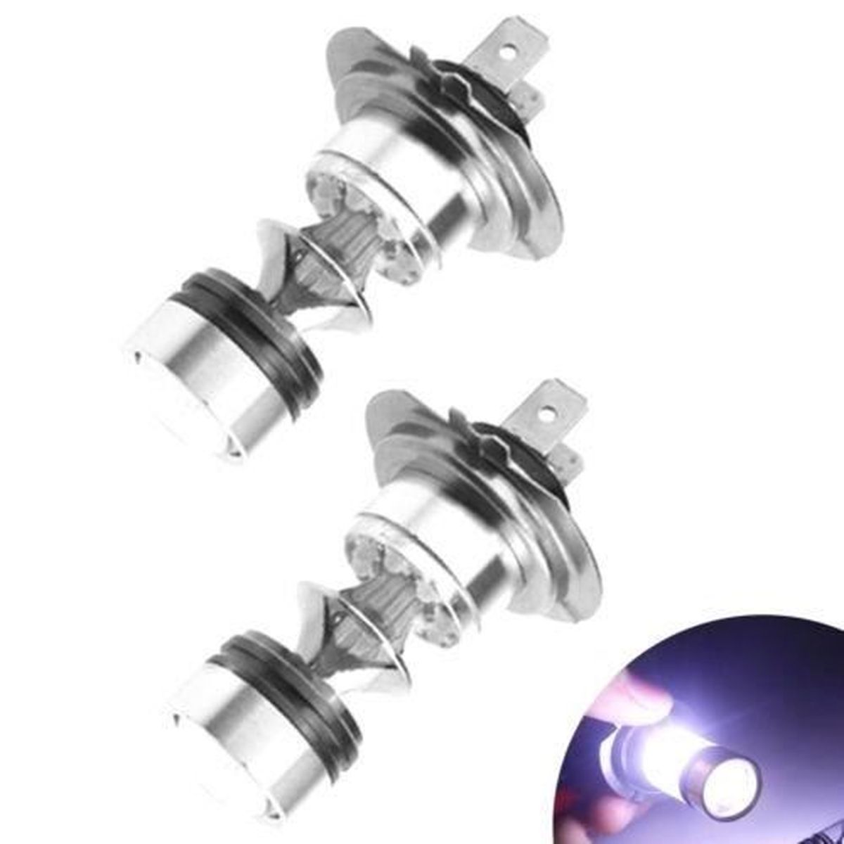 2PCS H7 100W LED voiture Ampoule de brouillard LED Lampe ...