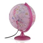 TECNODIDATTICA - Globe terrestre PINK ZOO, lumineux, 25 cm, illustré