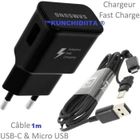 KUNCHIDIITA Chargeur Rapide USB Original 2A + Câble Long Universel Pour SAMSUNG Galaxy S10e - S10+ - S10 - S9 + - S8+ - S8 - S7 Edge - S6 EDGE A