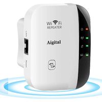 Répéteur WiFi Extenseur sans Fil Amplificateur de Signal du Réseau 2,4 GHz, 300 Mbps, Port Ethernet 10-100Mbps, Mode AP, Antennes