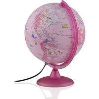 TECNODIDATTICA - Globe terrestre PINK ZOO, lumineux, 25 cm, illustré