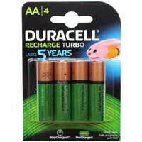 Duracell - Pile Rechargeable - AA x 4 - 2500 mAh (LR6) A510