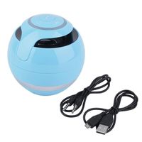 Portable boule stéréo Bluetooth Enceintes forme sans fil avec MIC Handsfree Blue