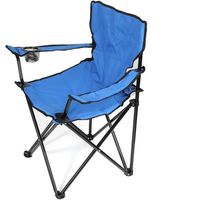 Neuf Chaise Pliant Fauteuil Simplement Pratique pour pêche plage Camping jardin-Bleu