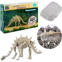 Déterrer Un fossile Dinosaure Kit de fouille Archéologique - Dinosaur Dig Kit Toy D’Excavation De Dinosaure pour Enfants Jouet-Stego