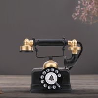 Fdit Ornement de Bureau Ornement de Téléphone Antique Filaire Fixe Vintage Rétro Bureau Décor