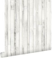 papier peint imitation bois vieux blanc - 53 cm x 10,05 m - 138816