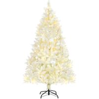 Sapin de Noël artificiel lumi 115x115x180cm Blanc