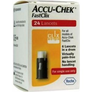 LECTEUR DE GLYCEMIE Accu-Chek Blood Glucose FastClix 24 Lancets