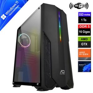 PC ASSEMBLÉ PC Gamer Ryzen 5 7600 - Disque SSD NVMe 1To - Ram 
