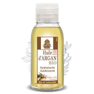 LOTION CAPILLAIRE Huile D’Argan BIO du Maroc - Anti-rides et Nourrissante – 100% Pure 50ml - Soin pour Peau Magnifique et Cheveux Sublime