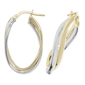 Fermeture /à pression de qualit/é sup/érieure. Longues boucles doreilles en or 18 carats pour femme avec c/œurs intercal/és sur la cha/îne