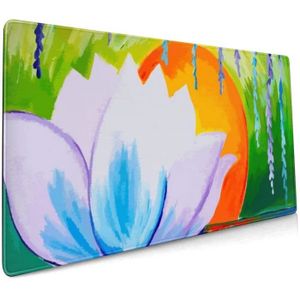 TAPIS DE SOURIS Fleur de Lotus aube Zen peinture grand tapis de so