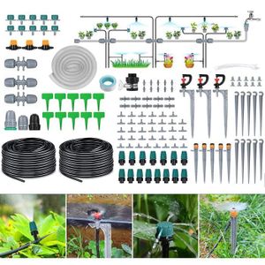 TUYAU - BUSE - TÊTE Kit d'irrigation Jardin DIY, 40M+2M 160PCS Kit arrosage automatique, arrosage goutte à goutte Automatique Irrigation, Système A32