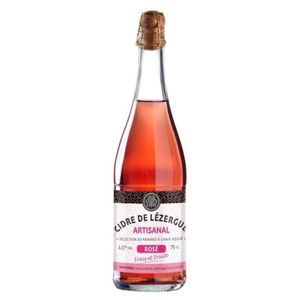 CIDRE Les Celliers de l'Odet - Cidre de Lézergué artisanal rosé - Bouteille 750ml