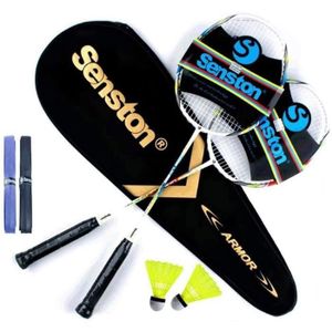 KIT BADMINTON raquette de badminton graphite shaft, badminton racket set lot de 2 avec sac de badminton