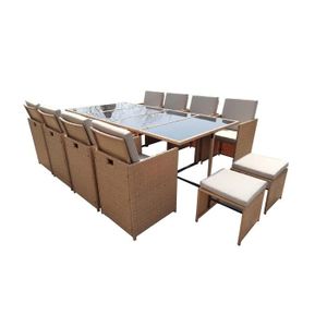 Ensemble table et chaise de jardin Salon de jardin - 12 places - FLORIDA - Concept Us