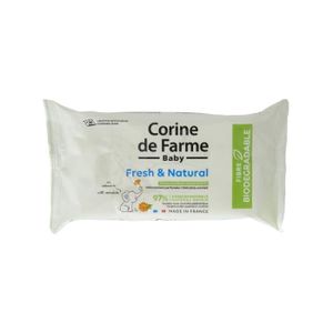 LINGETTES BÉBÉ CORINE DE FARME Lingettes change Fresh & Natural - x56