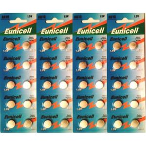 lot de 2 à 50 piles au choix ENVOI AVEC SUIVI EUNICELL AG10 LR54 sous blister