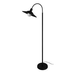 LAMPADAIRE LODGE-Lampadaire arqué métal  noir Abat-jour: conique métal noir 1 ampoule E27 industriel P30xD30xH155cm