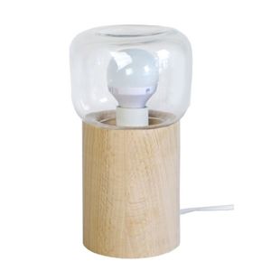 LAMPE A POSER TOSEL Lampe à poser 1 lumière - luminaire intérieur - verre transparent - Style inspiration nordique - H19cm L10,5cm P10,5cm
