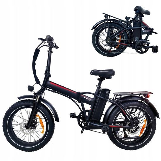 Baolujie DZ2031 E-bike 48V 13ah 750W 70km 20 pouces roue aluminium 20 "noir