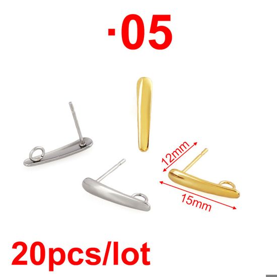 Boucles D'oreilles Hypoallergéniques à Dos Plat - 14K Or Chirurgical - Pour Oreilles Sensibles - Lot De 14 Paires