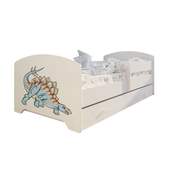 Lit Barrière Enfant 80x160 Cm + Matelas - Laiba Kids - Bois, Beige - Pour 2-6 Ans