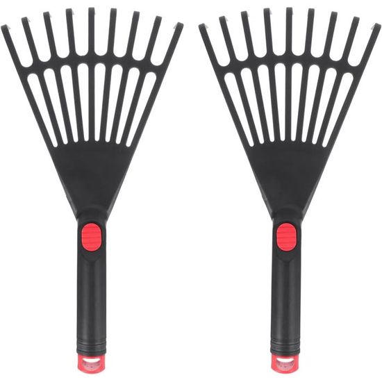 DOITOOL Garden Rake 2 Pack Plastic Hand Rake with Ergonomic Handle ...