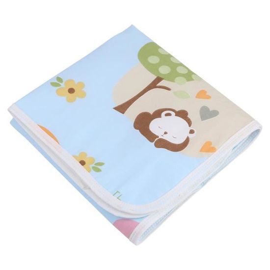 Matelas à Langer En Coton Bio - Protection Imperméable Et Absorbante Pour Bébé - 70x105 Cm