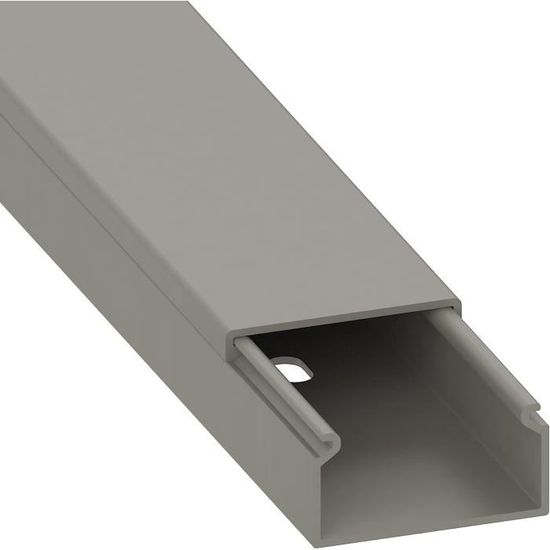 Canalina Per Cavi In PVC Habengut - 40x40 Mm, Lunghezza 1 M, Con Fori Di Montaggio, Nero - Foto 9