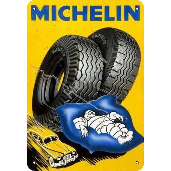 Michelin 5 Enseigne en étain rétro métal Peint Art Affiche décoration Avertissement Plaque-20x30cm[77]