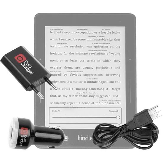 DURAGADGET Cordon câble de synchronisation/Charge rétractable pour liseuse Kindle Voyage et Kindle (écran Tactile, antireflet, 1 GHz