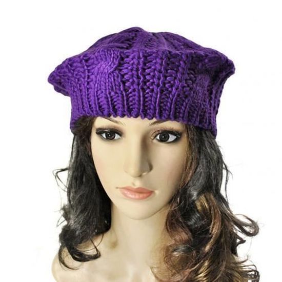 Mode Femmes Tricot Crochet Bonnet De Ski Hiver Chaud Tressé Bouffant Béret New Mode Femmes Tricot Crochet Bonnet De Ski Hiver Chaud Tressé Bouffant Béret New