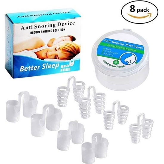 8 Pièces Dilatateur Nasal Anti-ronflement En Silicone - Neuf Avec Emballage