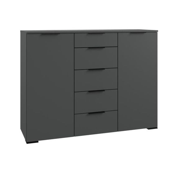 Commade Blanche 3 Tiroirs 96x93.7x38.8cm - Meuble Rangement Chambre Adolescent Et Chambre D'enfant