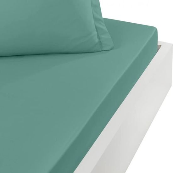 Drap-housse percale 90x190 - Bonnet 30 cm - GARNIER