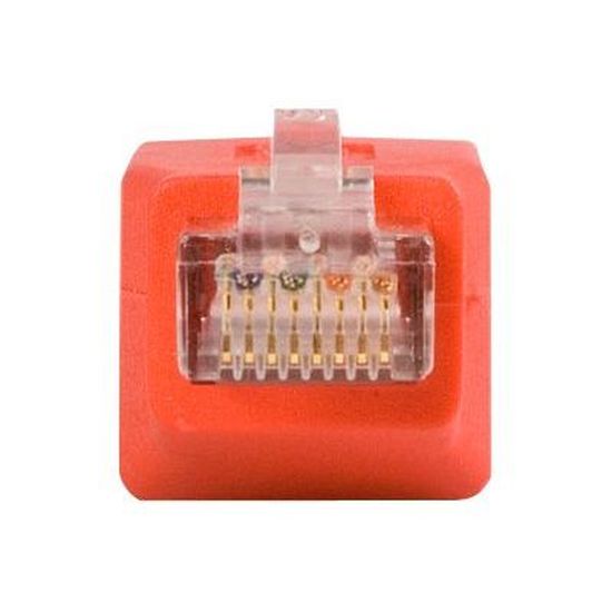 STARTECH Adaptateur Gigabit Ethernet Cat 6 vers la répartition - 1 x RJ-45 Mâle Réseau - 1 x RJ-45 Femelle Réseau - Rouge